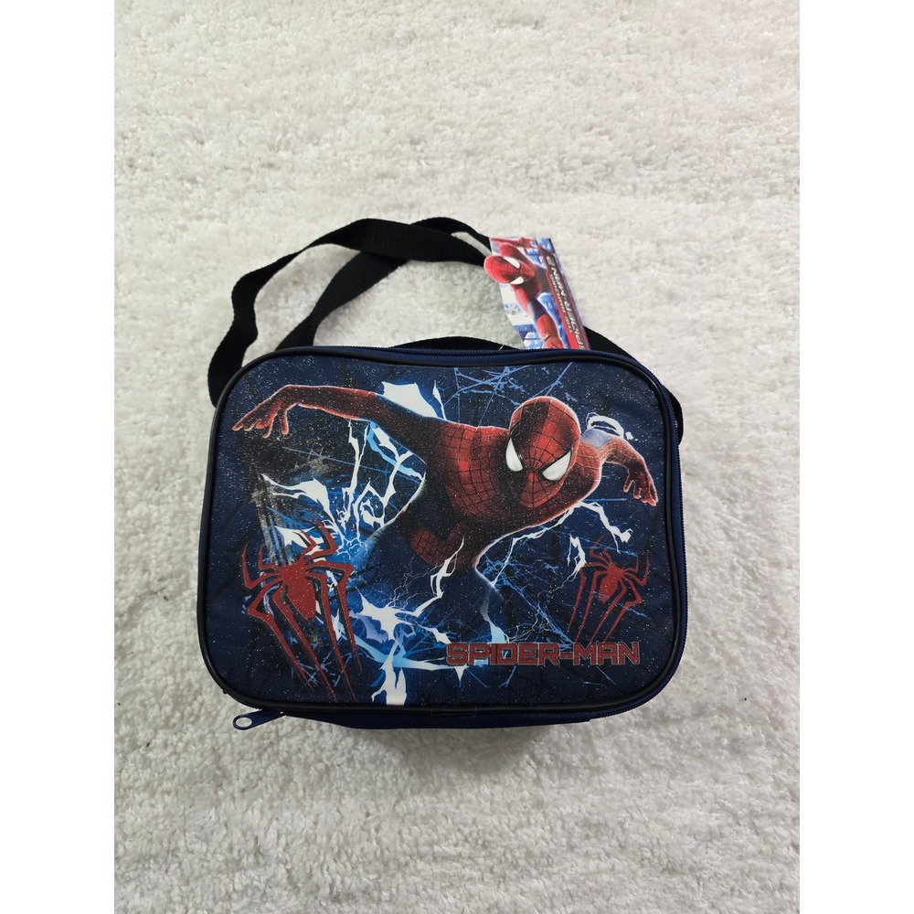 Marvel The Amazing Spider-Man 2 Kids School Lunch Bag Blue Insulated SPSLK NEW